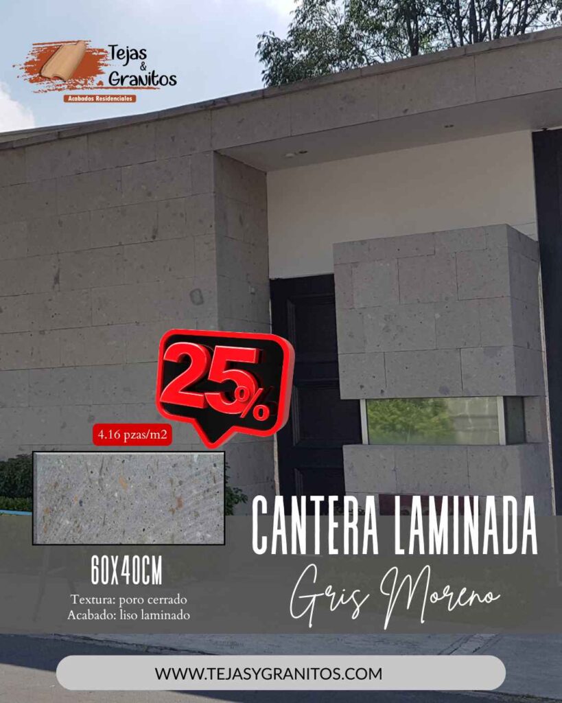 Cantera Laminada Gris Moreno