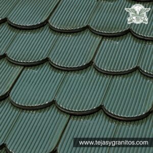 Tejafrancesa rayada verde tejas completa