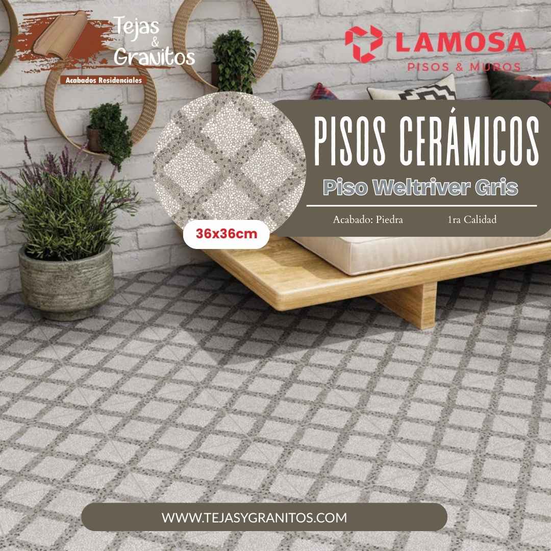 Piso Cerámico Gris Weltriver Galería