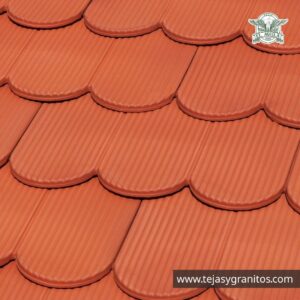 Teja Plana Francesa Rayada Terracota